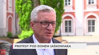 quotNie będę dyskutował z idiotkąquot Prezydent Jaśkowiak ostro komentuje protest pod swoim domem [upl. by Nole]