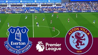 Everton 0 vs 0 Aston Villa Match highlights  Video Game Simulation Pes 2021 [upl. by Buckden313]