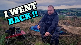 SECOND ATTEMPT Bivy bag wild camp at a Moorland Quarry Miltec 3layer waterproof bivvy bag [upl. by Hofmann225]