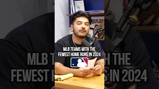 MLB teams with the fewest home runs in 2024 baseball homerun mlb [upl. by Atinod]