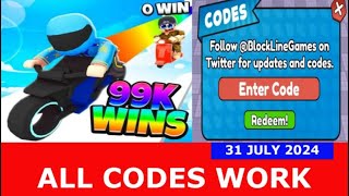 ALL CODES Motorcycle Race ROBLOX  JULY 31 2024 [upl. by Garnette]