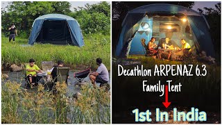 Decathlon ARPENAZ 63 Family Tent Setup 1st In India  Tent Review amp Procedure To How To Pitch Tent [upl. by Lenahtan524]