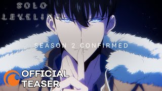 Solo Leveling Season 2 Arise from the Shadow  OFFICIAL TEASER TRAILER [upl. by Webber]