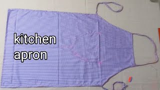 Kitchen apron cutting and stitchinghow to make ladies kitchen apron॥ किचन Apron बनाने का आसान तरीका [upl. by Ayotel644]