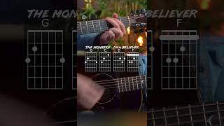 The Monkees  Im A Believer Guitar Tutorial  4 chord songs beginners [upl. by Healey]