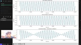 Cursor AI interference of sound simulation with python  matplotlib [upl. by Yuri]