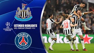 Newcastle United vs Paris SaintGermain Extended Highlights  UCL Group Stage MD 2  CBS Sports [upl. by Etnor]