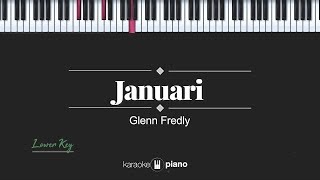 Januari LOWER KEY Glenn Fredly KARAOKE PIANO [upl. by Willette399]