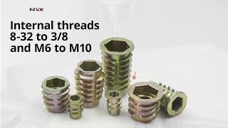 EZ LOK Threaded Inserts for Wood [upl. by Acacia727]