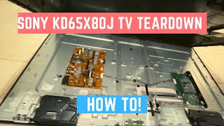 Full Teardown of 2021 Sony KD 65X80J 4K HD TV for RepairDisposal Boards LEDs [upl. by Hopper]