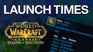 Season of Discovery launch times for NA EU and OCE announced [upl. by Enyalaj]