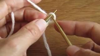 Cable Cast On starting with a slip knot  目の間を編み出す作り目 [upl. by Hubert394]