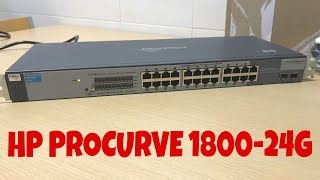 Switch HP Procurve 1800 24G Unboxing [upl. by Rennat]