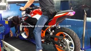 Kawasaki Z250 Bazzaz ZFi Dyno amp Tuning  Motodynamics Technology Malaysia [upl. by Rehpotsihc108]