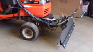 Kerstens FKDR attachment system with a snowplough on a Kubota G21 tractor [upl. by Arised]