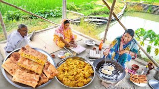 এটা দেখলে যে কেউ বাড়িতে দোকানের মতো মোগলাই পরোটা বানাতে পারবে সাথে আলুর তরকারিmoghlai porota [upl. by Acilegna]