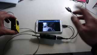 HDMI video is dispalyed on Android samsung note3 neo by UVC HDMI grabber card [upl. by Ahsiuqram323]