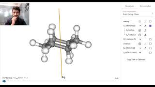 Symmetry in Cyclohexane Chair Form  Cyclohexane Chair Conformation point group  all elements [upl. by Aserej928]