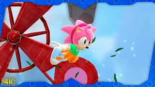 Sonic Superstars ⁴ᴷ Sky Temple Zone Story Mode All 7 Chaos Emeralds Amy gameplay [upl. by Ecilef]