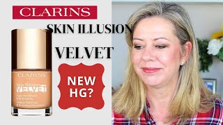 Clarins Skin Illusion Velvet Foundation  Mature Skin  New HG [upl. by Eillehs]