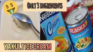 🍑YAKULT ICE CREAM 3 INGREDIENTS ONLY [upl. by Veriee]