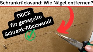 Schrankrückwand Wie Nägel entfernen Trick für genagelte SchrankRückwand [upl. by Attenaj]