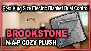 Brookstone NAP Cozy Plush Heated Blanket  Best Electric Blanket with Dual Control [upl. by Akinet]