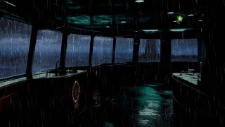 Heavy Rain on Ship and Thunder Will Bring Calm Ease You into Slumber  Relaxing Natural Sounds [upl. by Hose657]