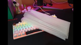 PE foam mod on my Leaven K550 with gateron milky yellow [upl. by Rybma]