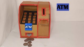 How to make ATM machine from Cardboard  Cardboard ka ATM machine kaise banaye  cardboard craft [upl. by Belmonte89]