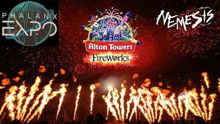 Alton Towers Fireworks  PHALANX EXPO 2024  4K 60 FPS [upl. by Wahl786]