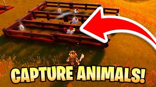 How to Build An Animal Farm in LEGO Fortnite Capture Animals [upl. by Esinehc721]