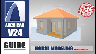 Archicad 24 House Modeling Tutorial For Beginner COMPLETE [upl. by Alabaster912]