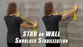 Scapular Strengthening for Shoulder Stabilization  ADVANCED Star on Wall Exercise [upl. by Anassor]