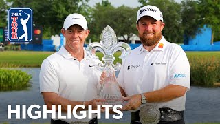 McIlroy and Lowry’s winning highlights from Zurich Classic  2024 [upl. by Illehs]