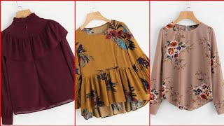 outstanding Linen blouses design tops designs for girlswomen [upl. by Dnomra72]