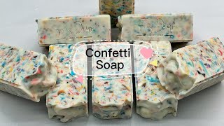 Making Confetti Soap with Soap ShredsScraps [upl. by Alice451]