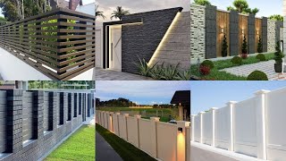 Latest Modern compound wall design ideas  Boundary wall designs for house Modern compound wall [upl. by Cohby259]