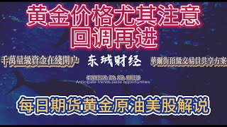 黄金价格回调后再进场！今日期货黄金和原油如何操作，实时跟单给单提醒，交易心态督促，顶级交易员带你一起玩赚期货市场黄金原油纳斯达克期货交易策略操盤手分析师 [upl. by Ehsiom]