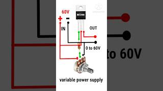 Virable power supply 060  adjustable voltages  DC voltage regulators shorts electronic [upl. by Airam]