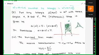 Problemsolving session for NPTEL course Hyperbolic Geometry Week 4 [upl. by Aitnwahs949]