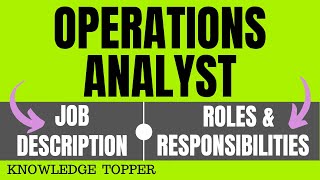 Operations Analyst Job Description  Operations Analyst Roles and Responsibilities [upl. by Rosamund]