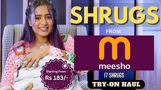 Latest Meesho SHRUGS HAUL 💜💛 Tryon  Honest Review  gimaashi [upl. by Noiraa]