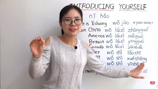 Introduce Yourself in Chinese  Beginner Lesson 1  HSK 1 [upl. by Ahsrop702]