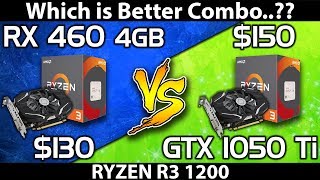 RX 460 vs GTX 1050 ti  Ryzen 3 1200 [upl. by Lisha]