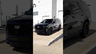 Black Escalade with custom Vossen Wheels at Tom Peacock Cadillac [upl. by Adlaremse]