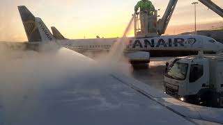 Deicing a plane at Stansted Airport London [upl. by Shirlie132]