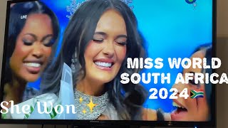 Miss World South Africa 2024🇿🇦  Crowning moment  Live Reaction [upl. by Ariada494]