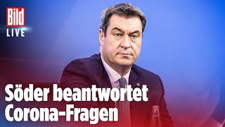 🔴Markus Söder LIVE über Merkels CoronaPläne und ReiseRegeln  BILD Live [upl. by Niple]