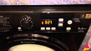 Hotpoint washing machine on cottton standard cycle 20 [upl. by Enyrehtac]